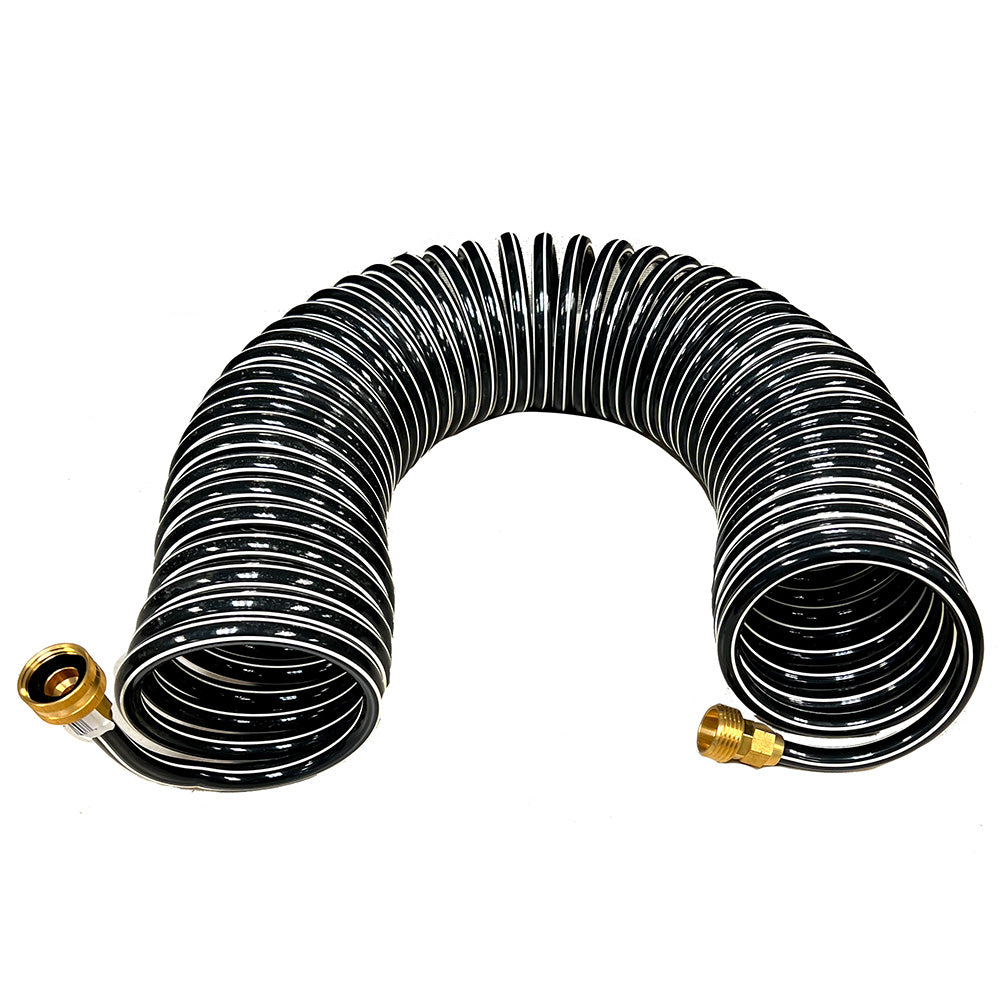 Trident Marine Coiled Wash Down Hose wBrass Fittings 15 16715